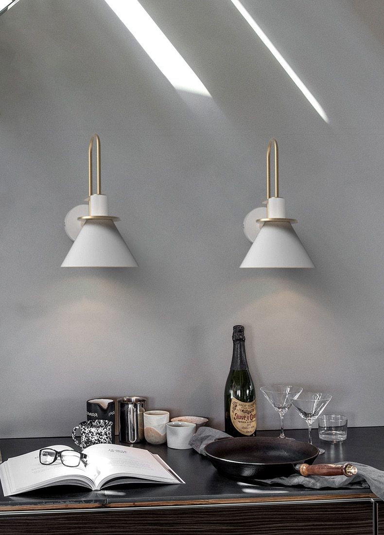 Oliva - Moderne Nordische Verstellbare Schrägwandlampe
