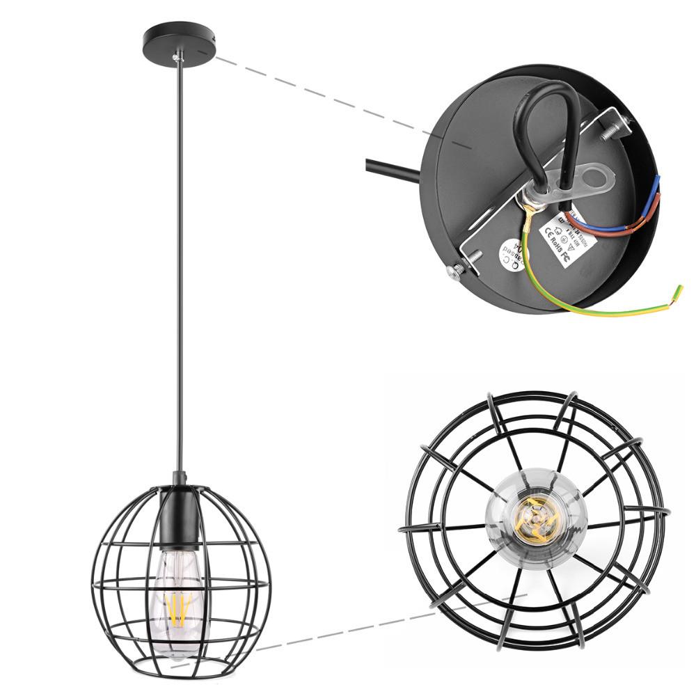 Kugelförmige Käfig-Deckenlampe