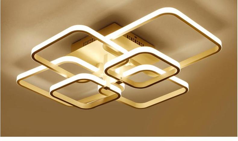 Geschichteter Quadratischer Moderner LED-Kronleuchter