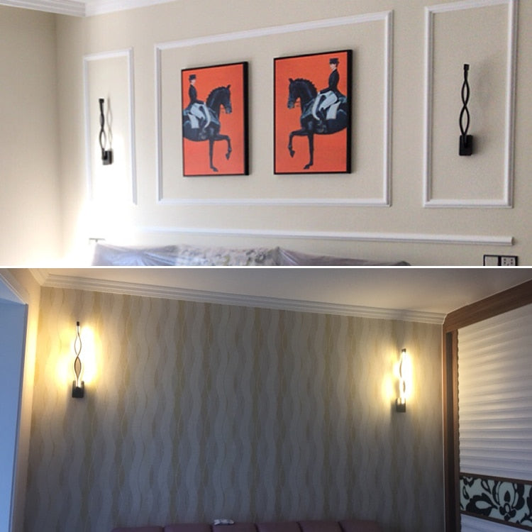 Gedrehte LED-Wandlampe